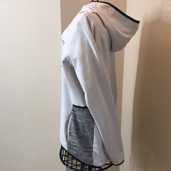 PINK Victoria’s Secret White Gray & Black Zippered Hoodie - Picture 3 of 8